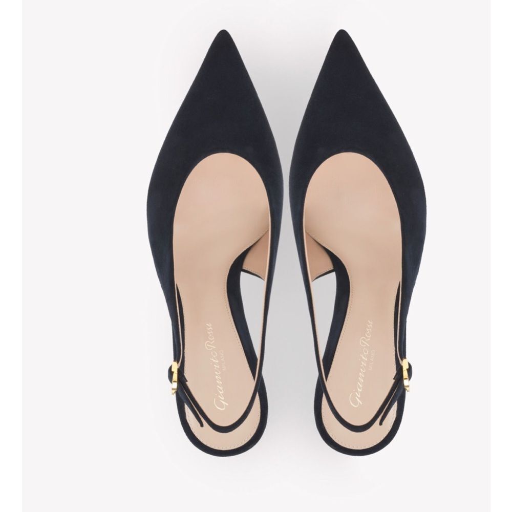 Gianvito Rossi ROBBIE SLING 55
COLOR: Blue Suede - Picture 3 of 7
